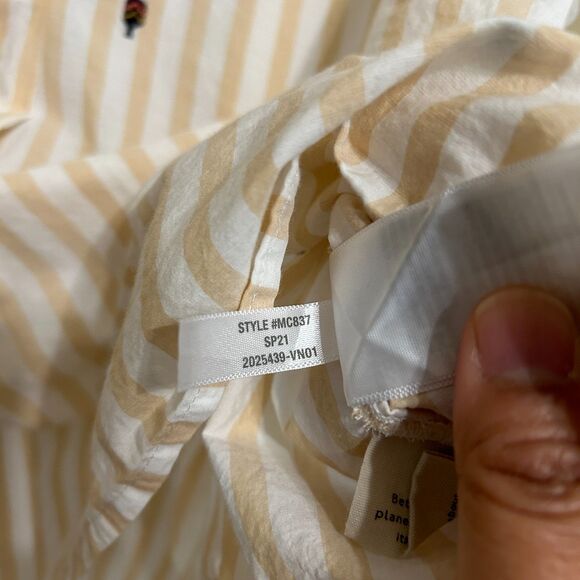 Madewell Embroidered Lakeline Popover Oversized Shirt in Stripe Womens Small - Picture 8 of 9